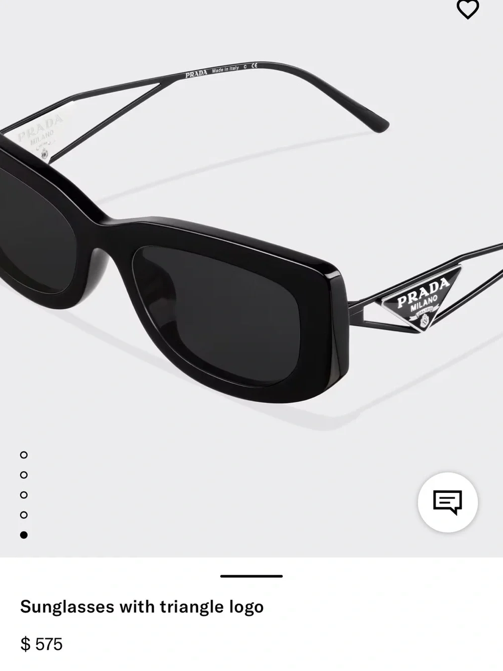 Prada Black Cat-Eye Sunglasses with Logo Temple Accent